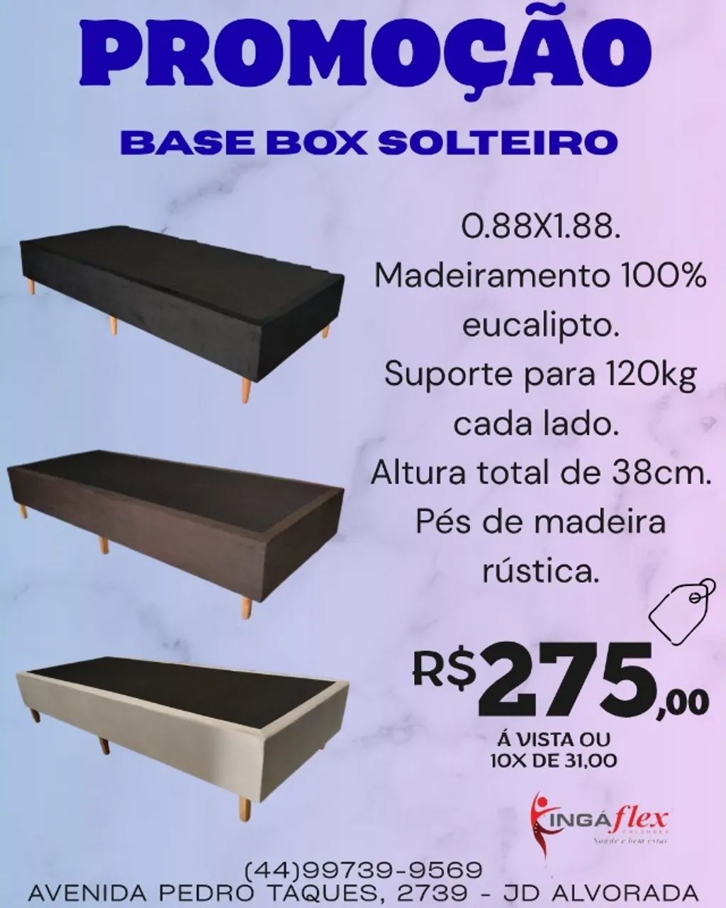 PROMOÇÃO - BASE BOX DE SOLTEIRO!!