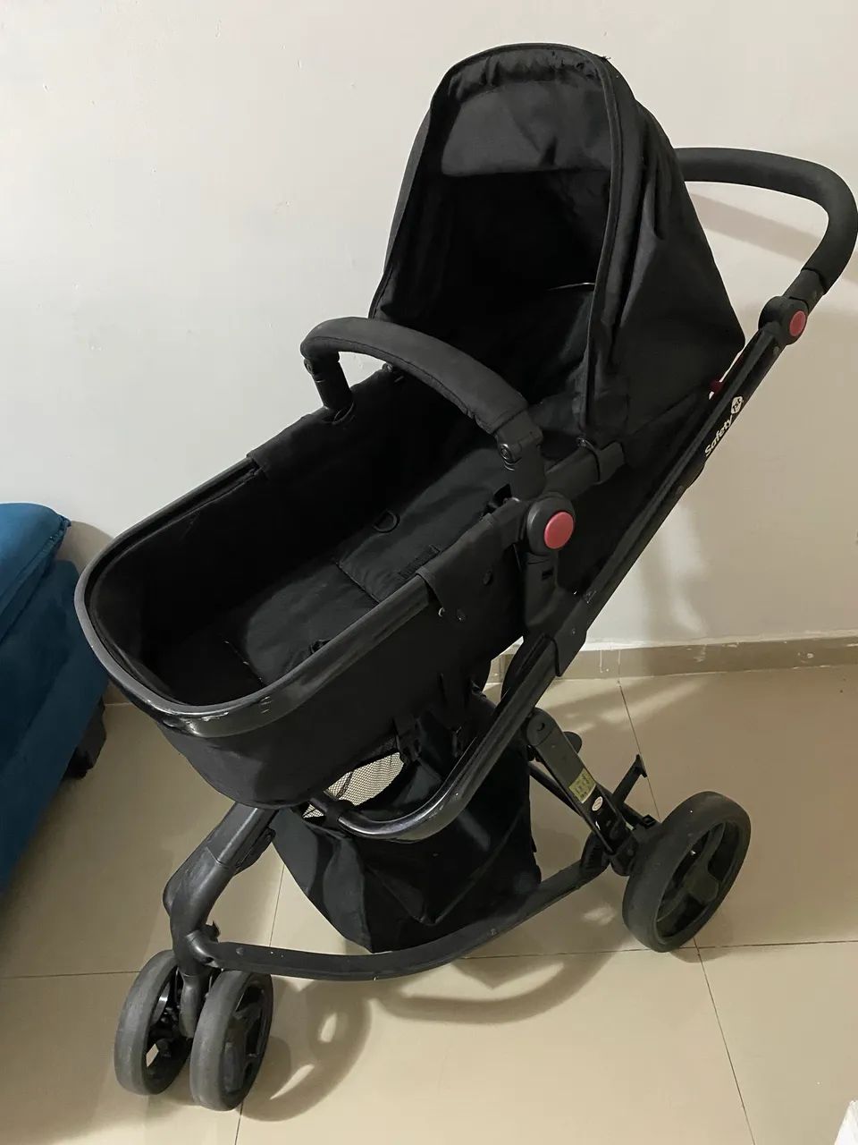 Conjunto carrinho e bebê conforto com base veicular Safety 1st Mobi  - Foto 3