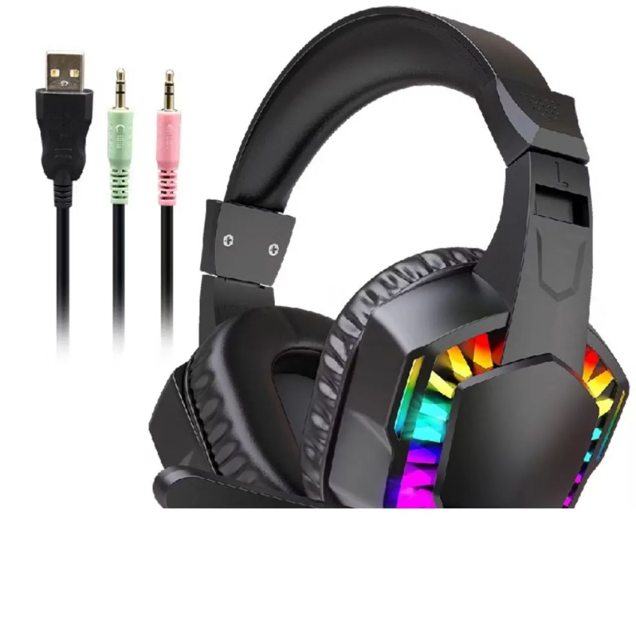 Headset gamer profissional com Microfone e RGB  - Foto 2