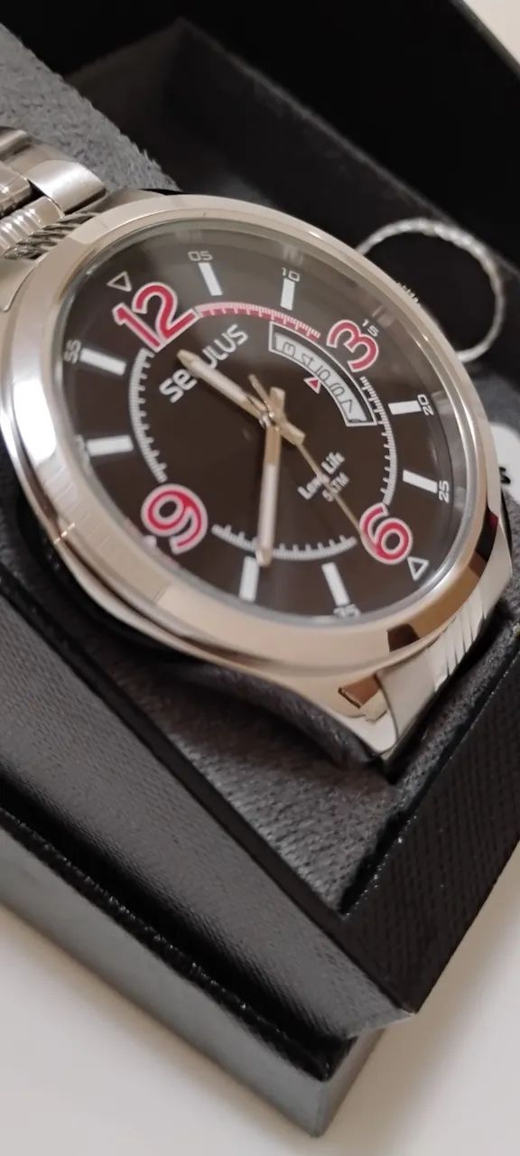 Relógio Seculus R23647GN02 - Pulseira Aço A Prova D'água 50 mts - Foto 5