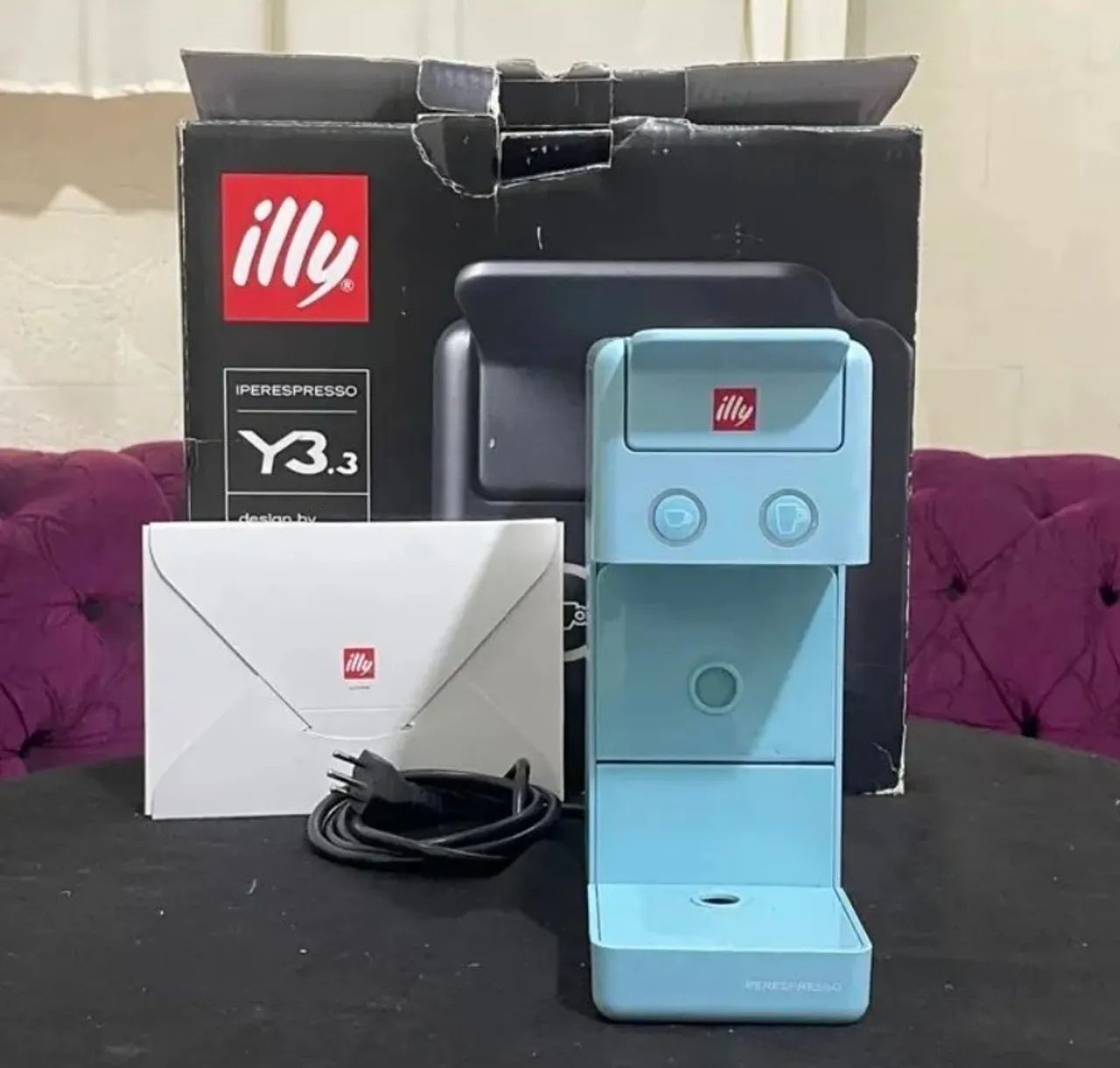  cafetera Illy Café, Máquina de café  Y3.3 Azul 127V.  Nova só foi usada 1 vez para teste. - Foto 2
