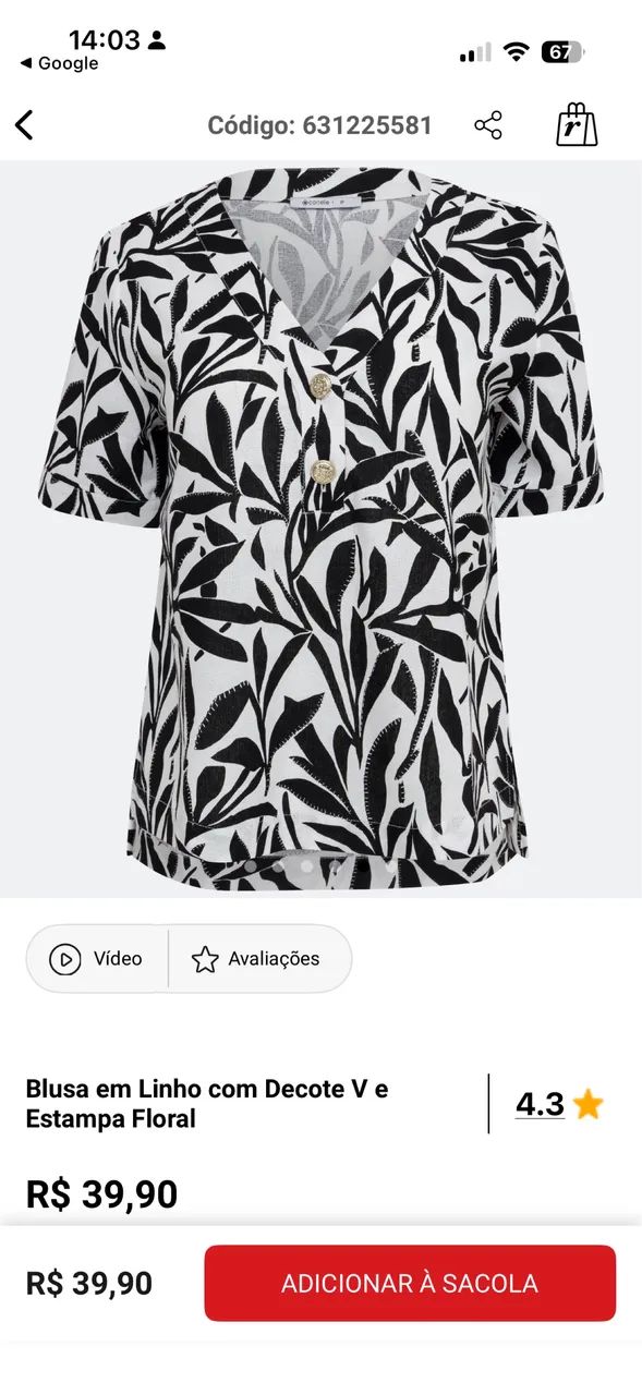 Blusa nova em linho  - Foto 3