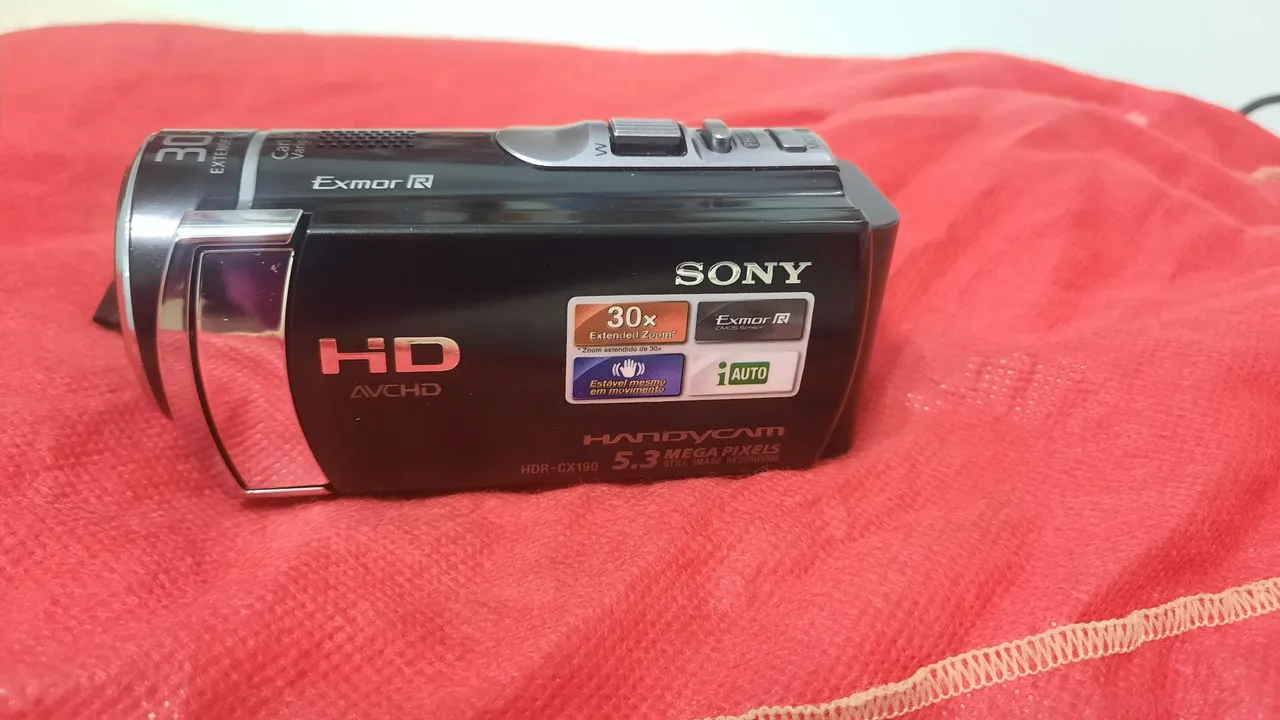 Câmera Sony hdr-cx7 handycam com night shot filmagem noturna muito