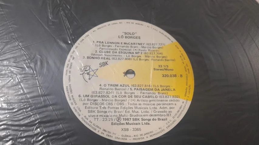 LP Lô Borges -Solo  Ao Vivo - 1986 - Foto 4