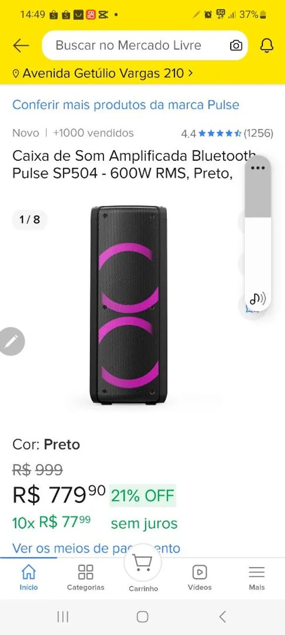 Caixa de som amplificada pulse sp.540 .600 w.  Bluetooth   - Foto 2