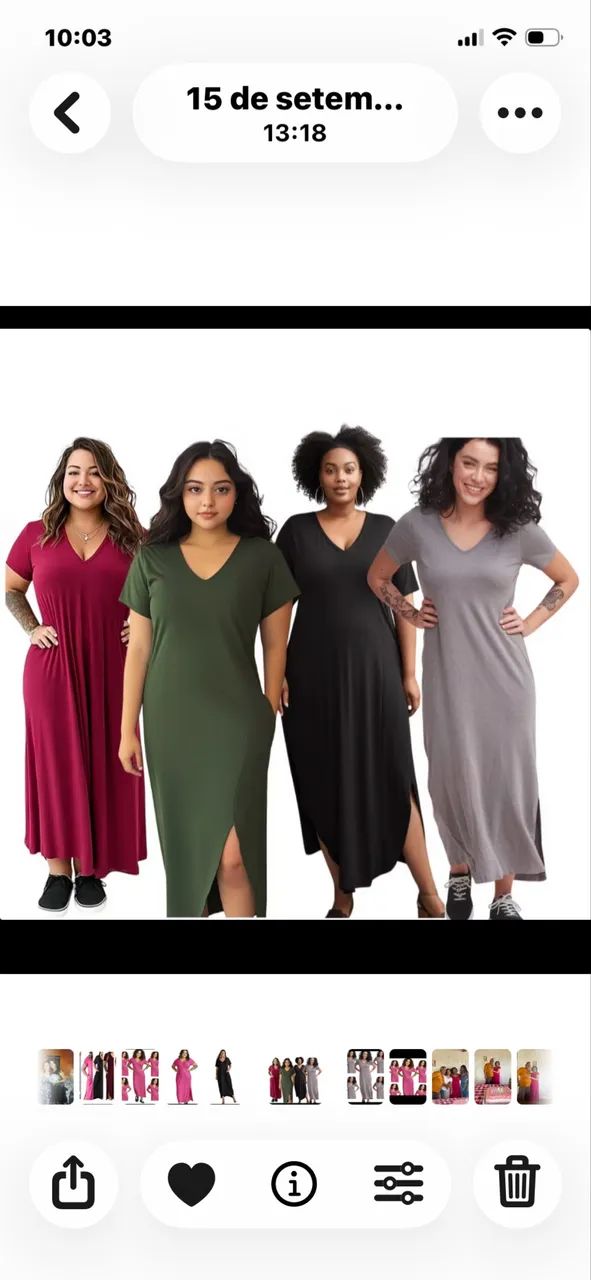 Vestido casual malha 