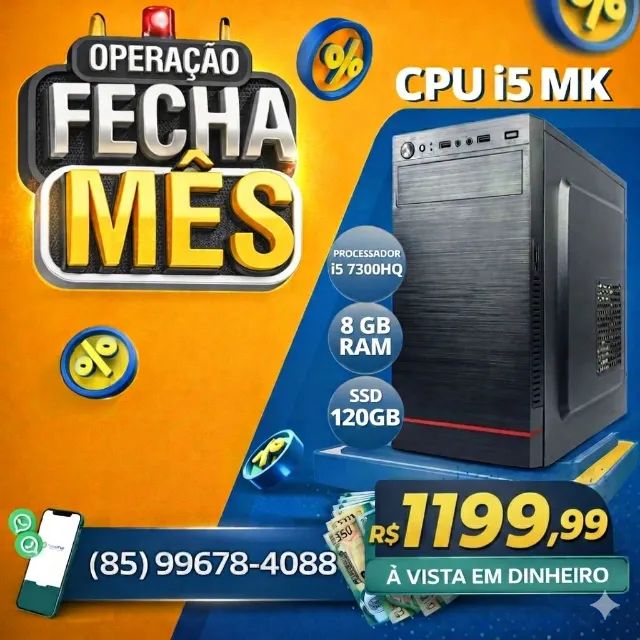 cpu i5 7 geraçao ssd 120gb ram 8 gb
