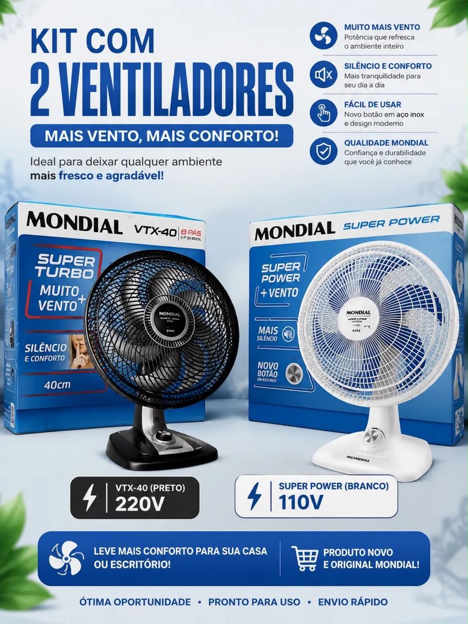 Kit 2 Ventiladores