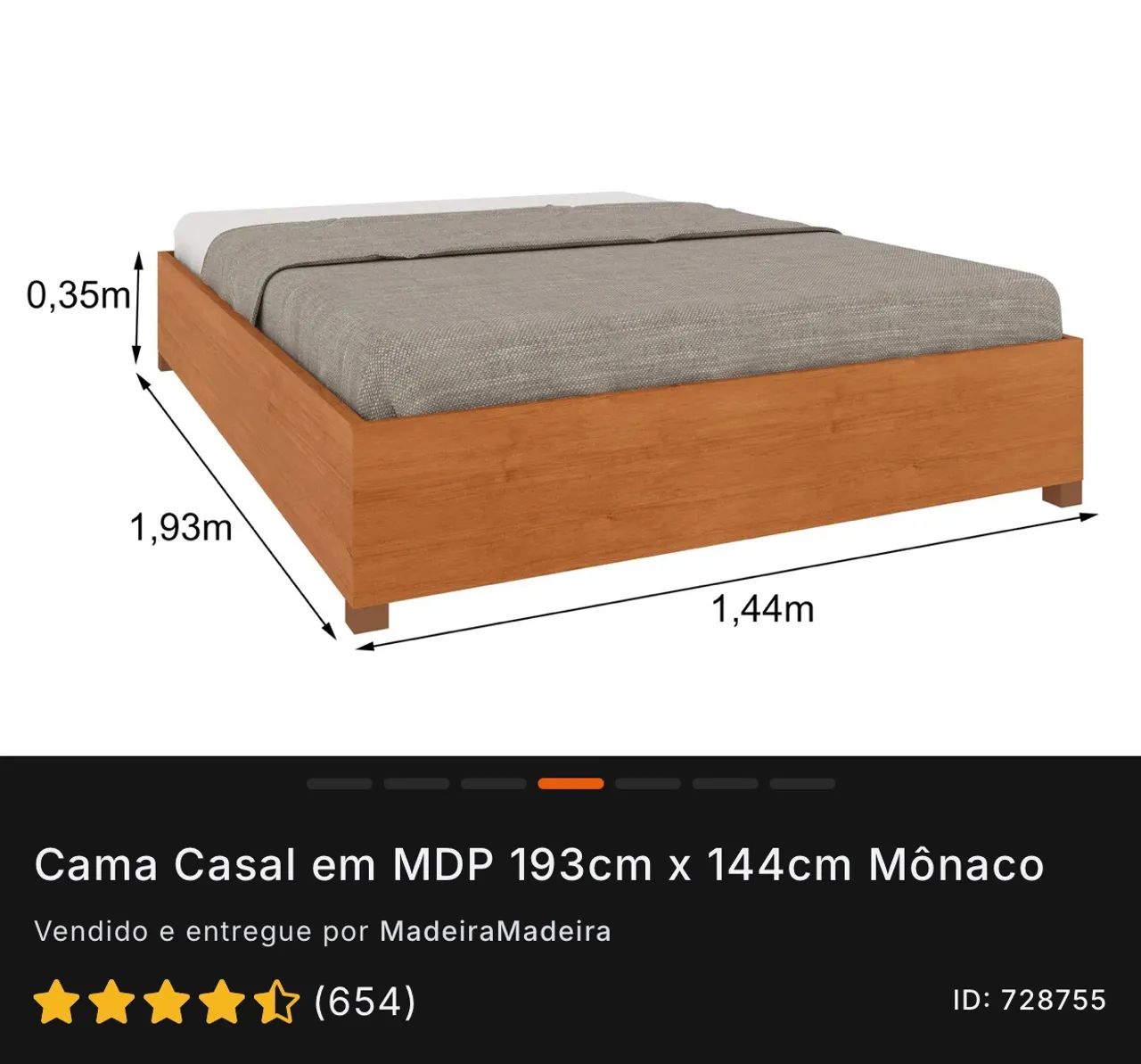Cama casal madeira - Foto 2