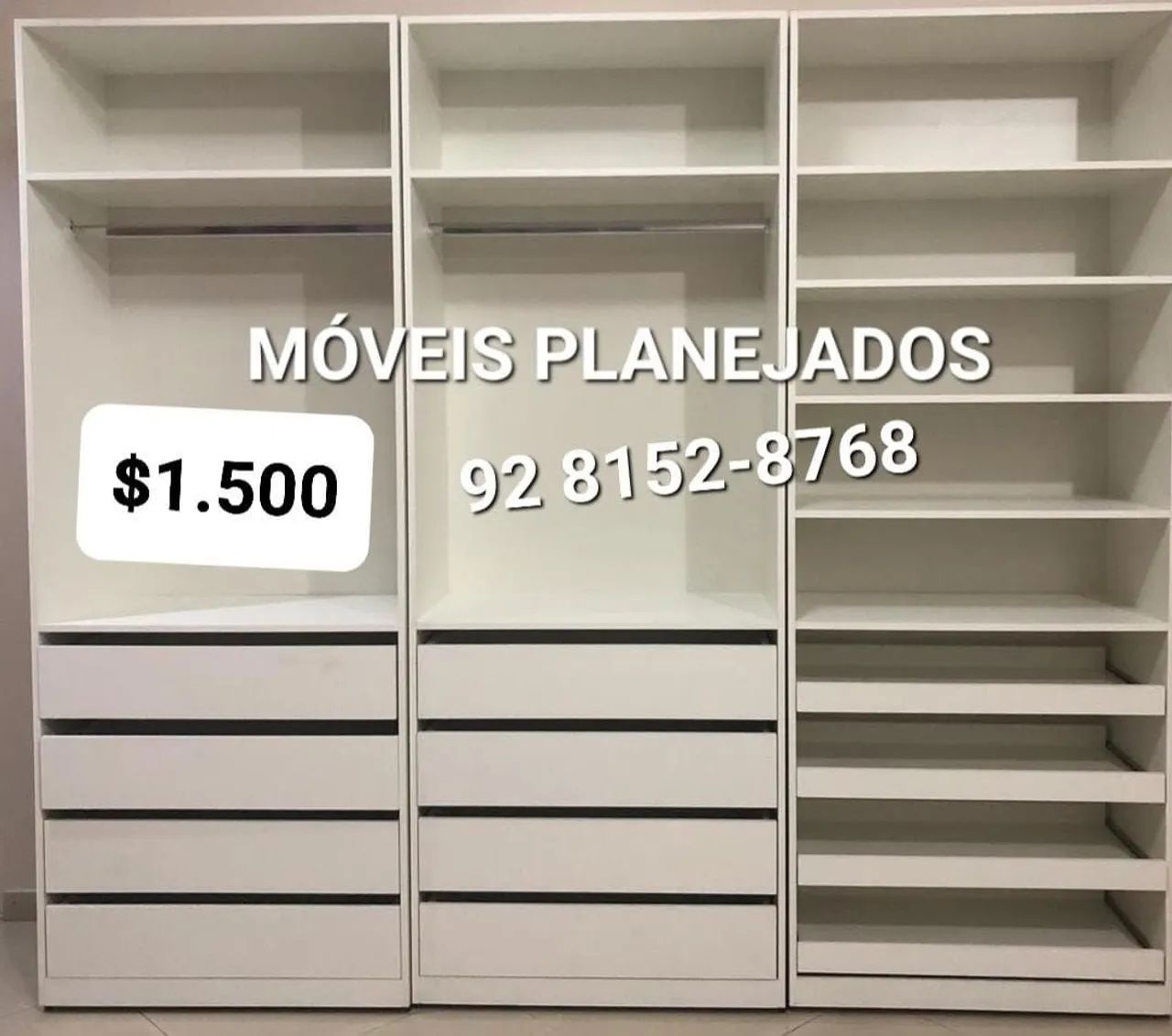 Closet Modelos de Casal com Fundo 100% MDF  - Foto 2