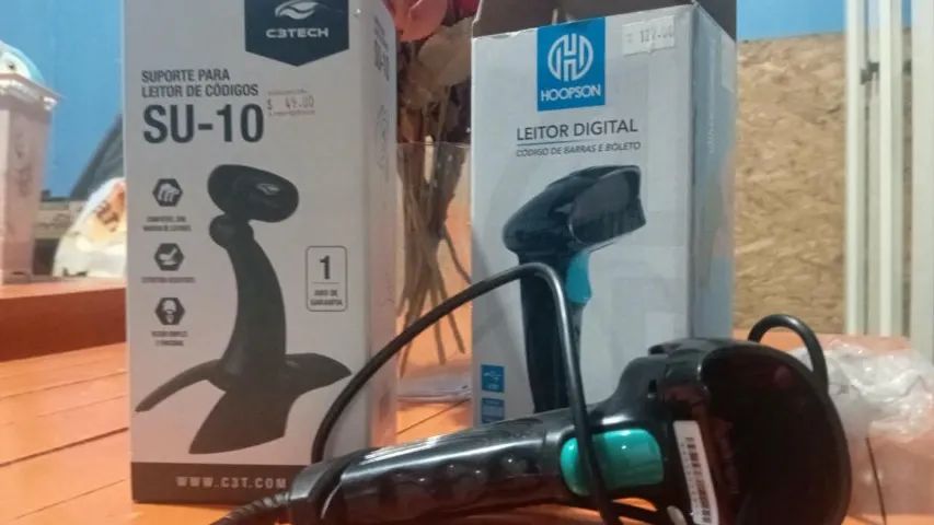 Leitor de Código de Barras com Suporte