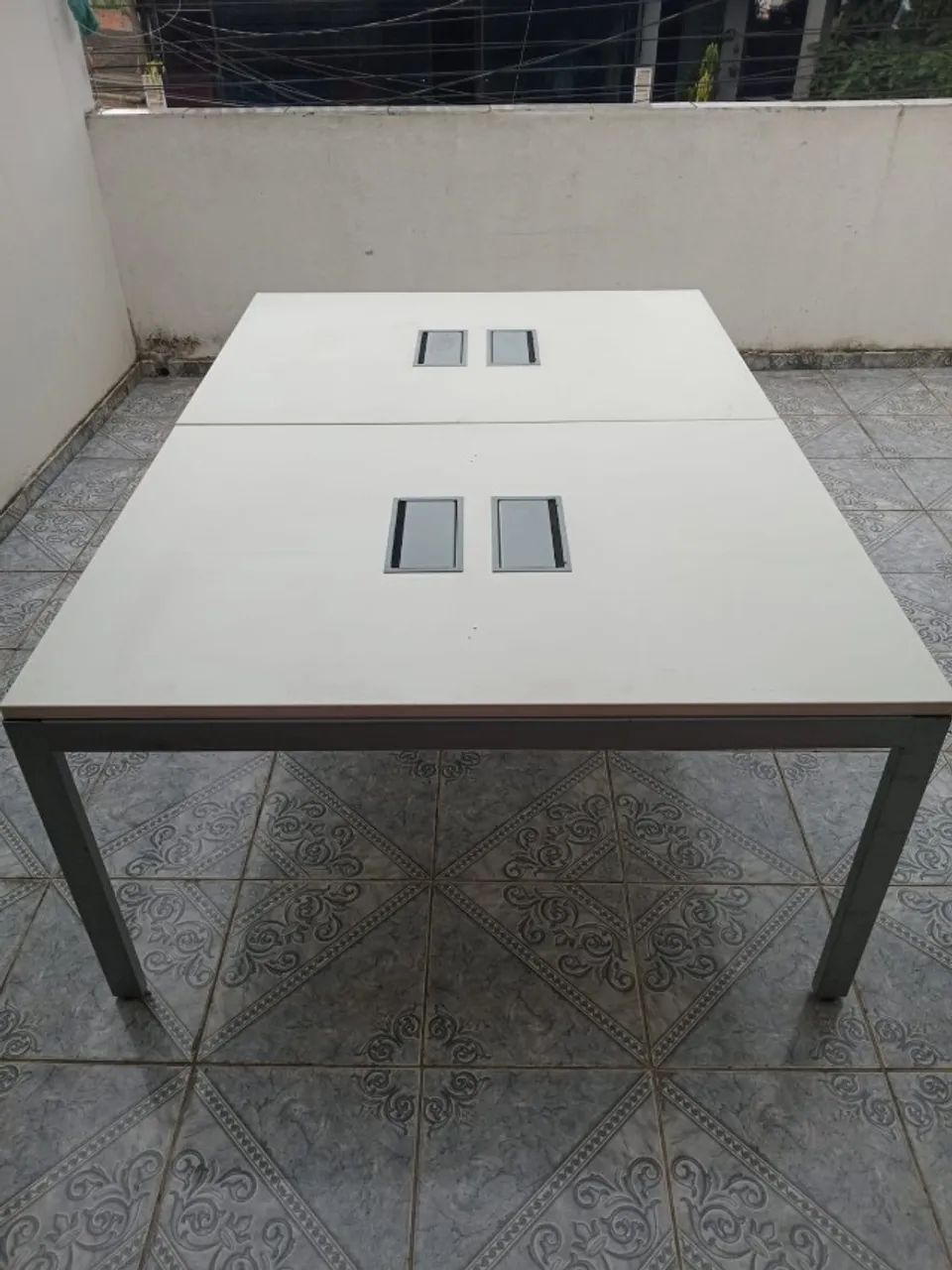 Estação De Trabalho Mesa 4 Lugares Com Cx De Tomadas E Rj45 - Foto 5