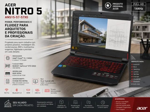 Notebook - ACER NITRO5 AN515-57-57X0