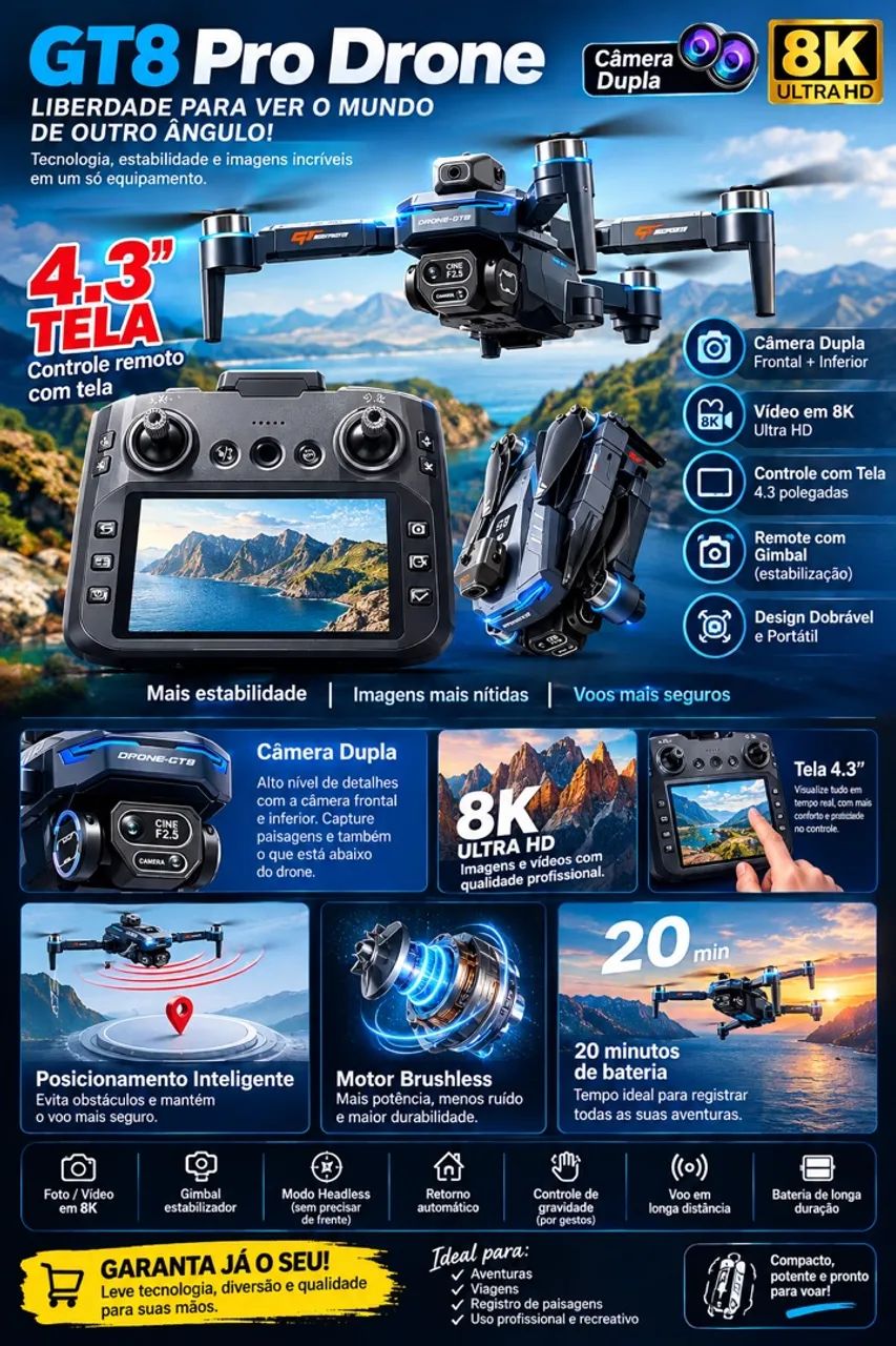 DRONE GT8 PRO 4K