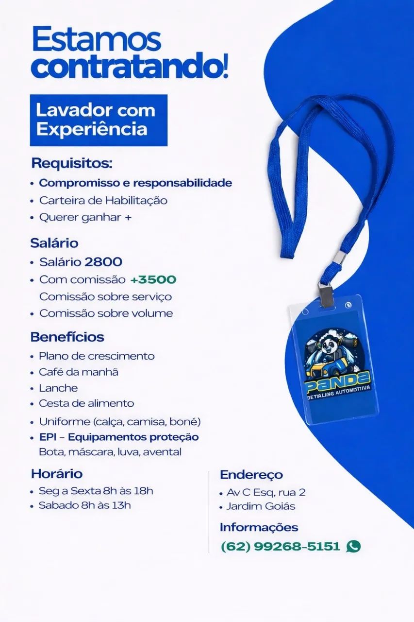 Lavador com Experiência 