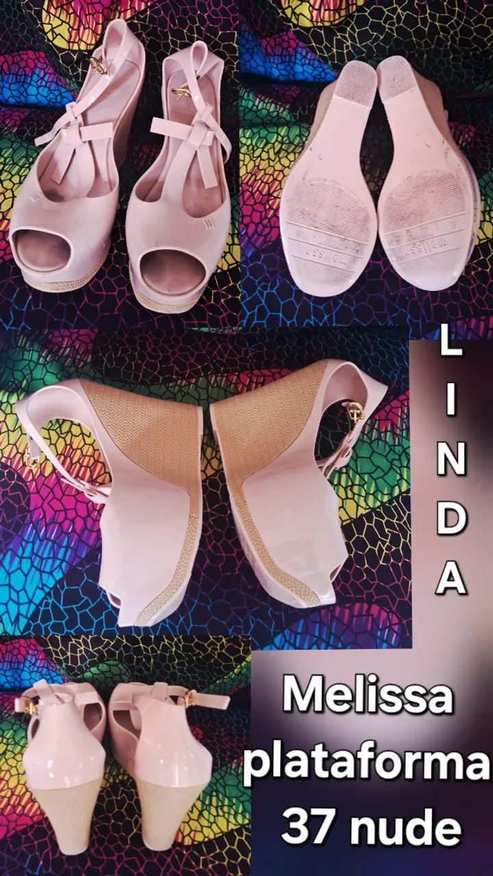 Plataforma Melissa linda nude $80,00 - Foto 3