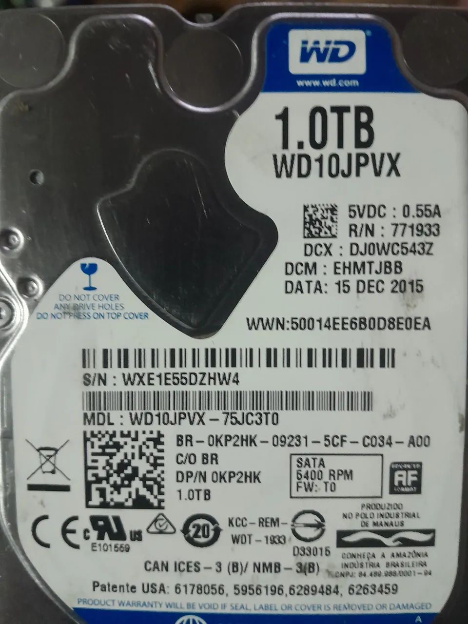 Hdd wd 1tb