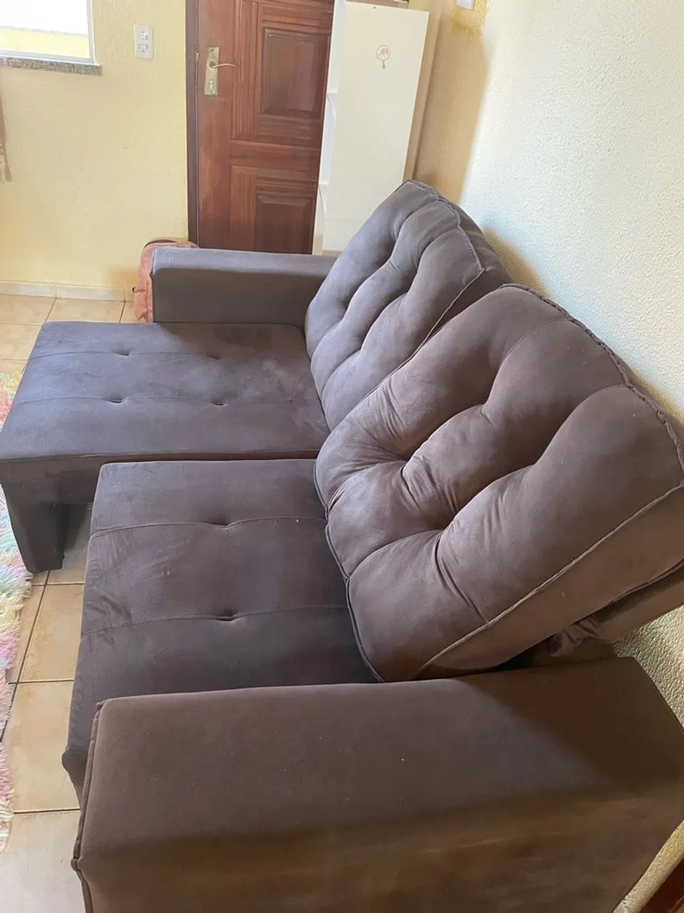 Sofá retrátil e reclinável 2,07 largura