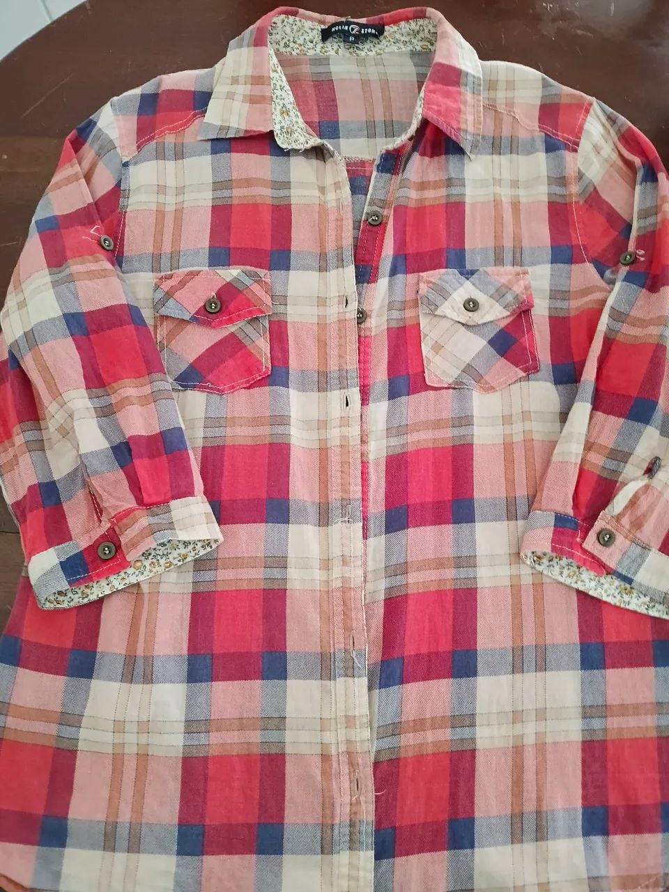 Camisa meia manga feminina 