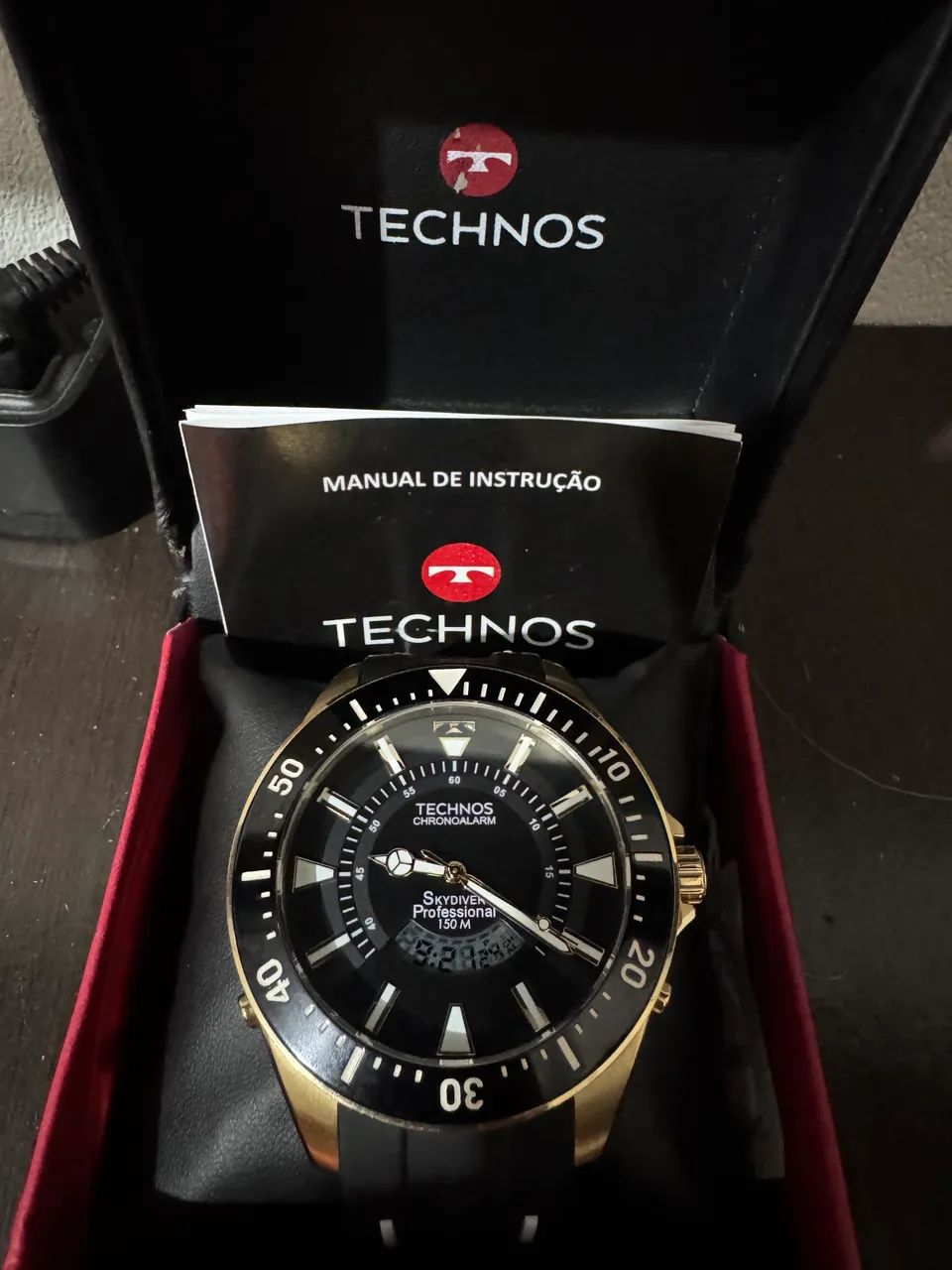 Relógio Technos Skydiver WT2050AH-2P Dourado Anadigi Resistente Água 150m - Foto 2