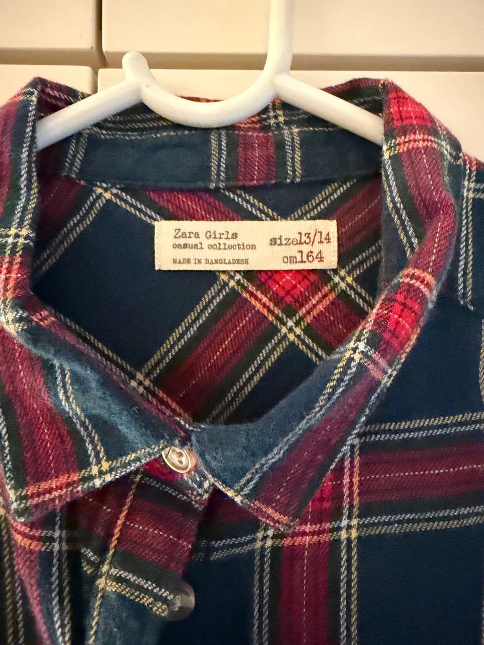 Camisa xadrez zara girls tamanho 13/14. - Foto 2
