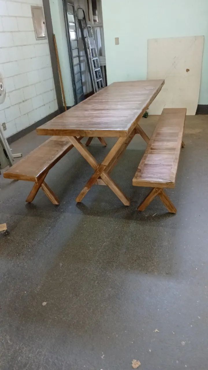mesa com 2 bancos - Foto 4