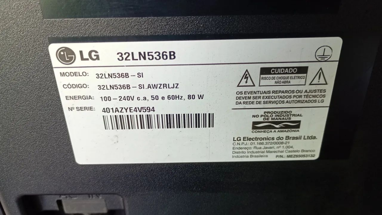 Tv led 32 LG funcionando perfeitamente não e snart - Foto 5