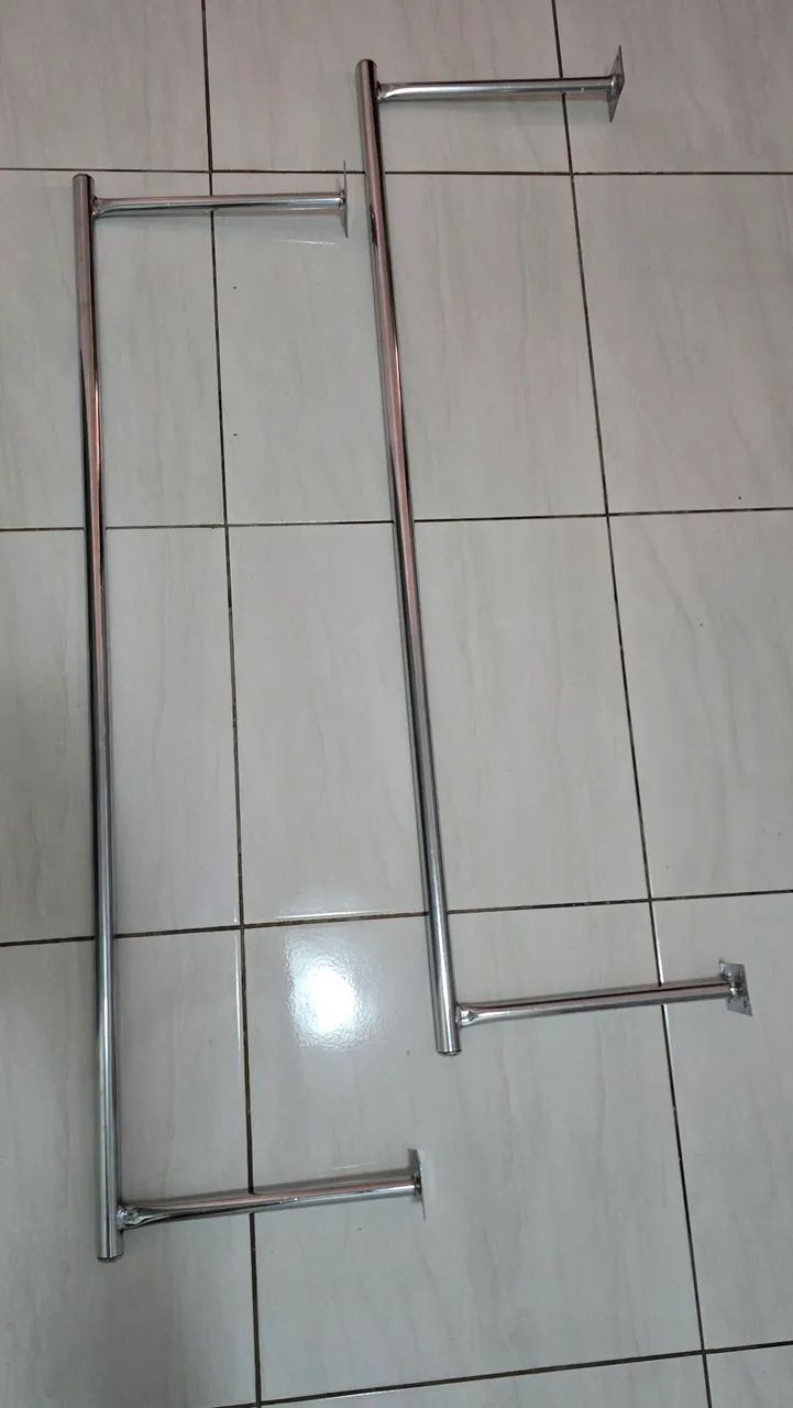 Par de Cabideiros para closet em INOX - Foto 2