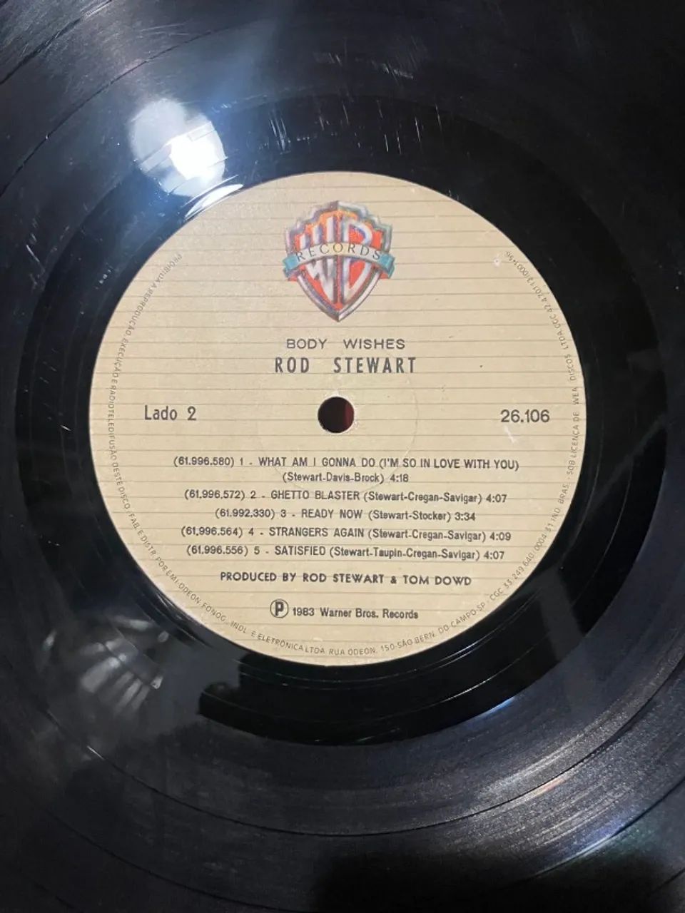 LP Vinil Rod Stewart Body Wishes (Sem Capa) - Foto 2