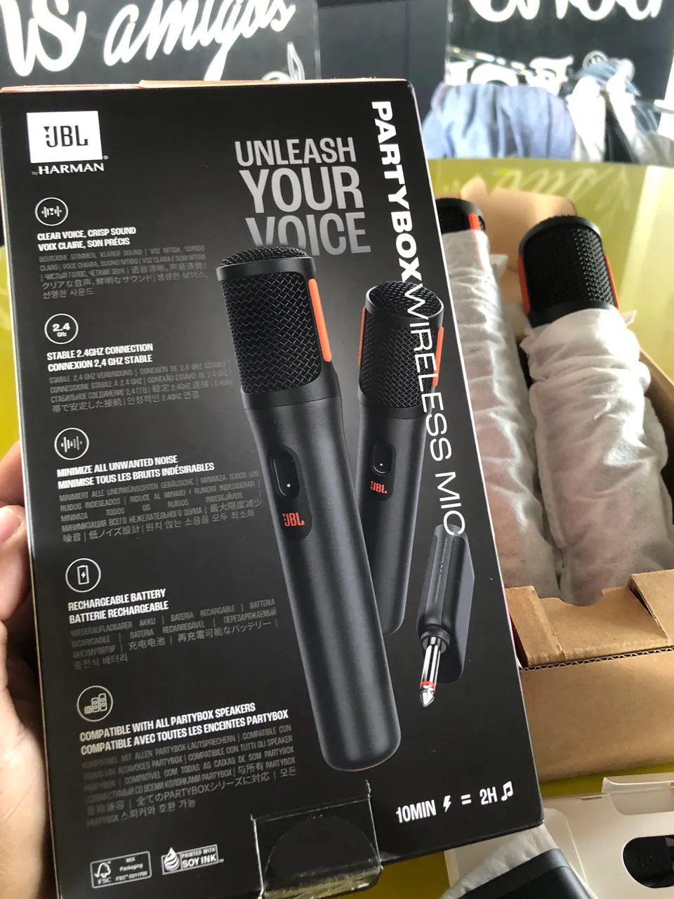 Par de microfones sem fio JBL PartyBox Wireless Mic - Foto 5