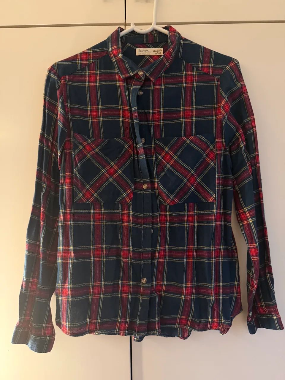 Camisa xadrez zara girls tamanho 13/14.