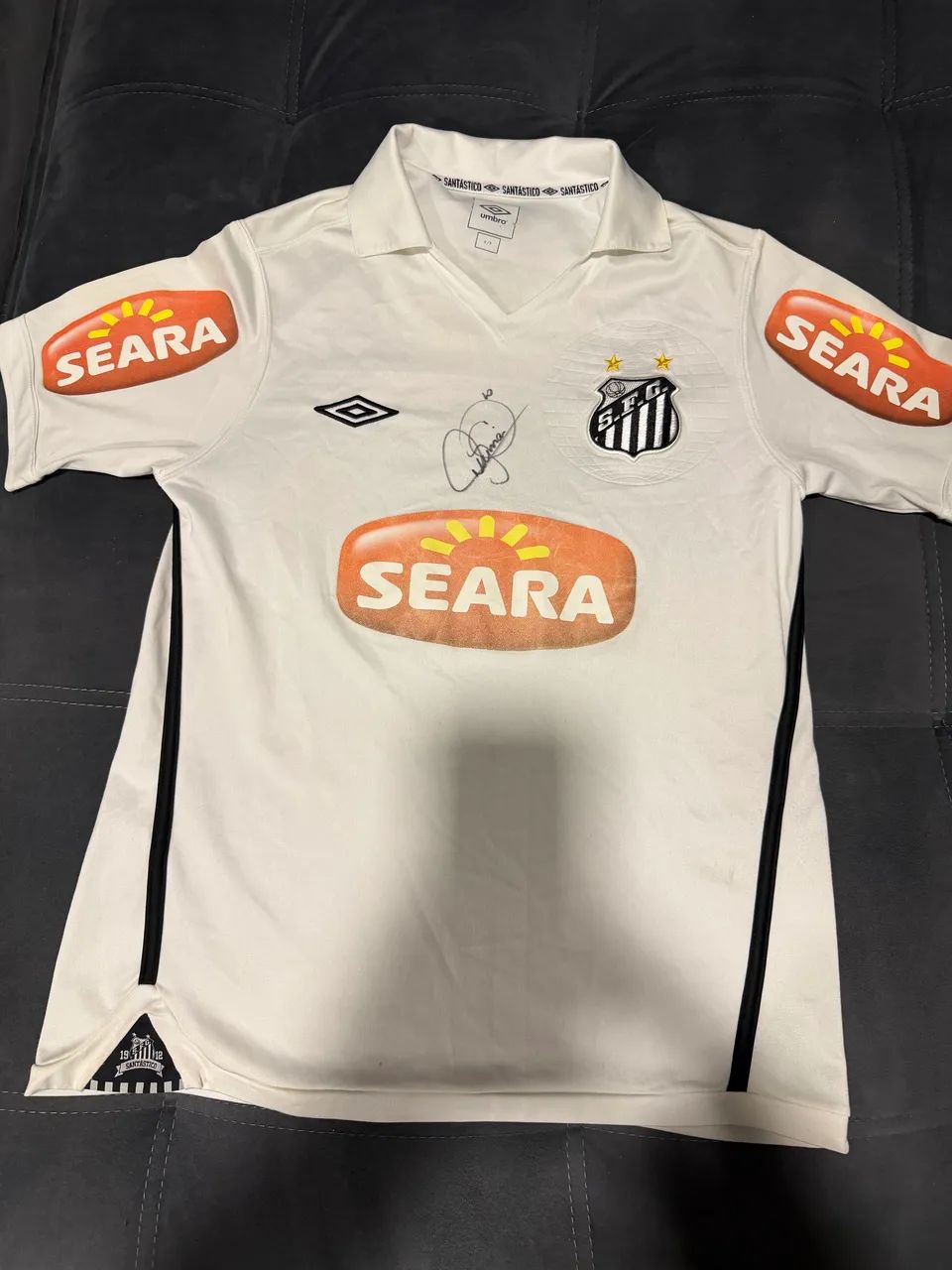Camisa Santos 2010 P Autografada Neymar - Foto 3