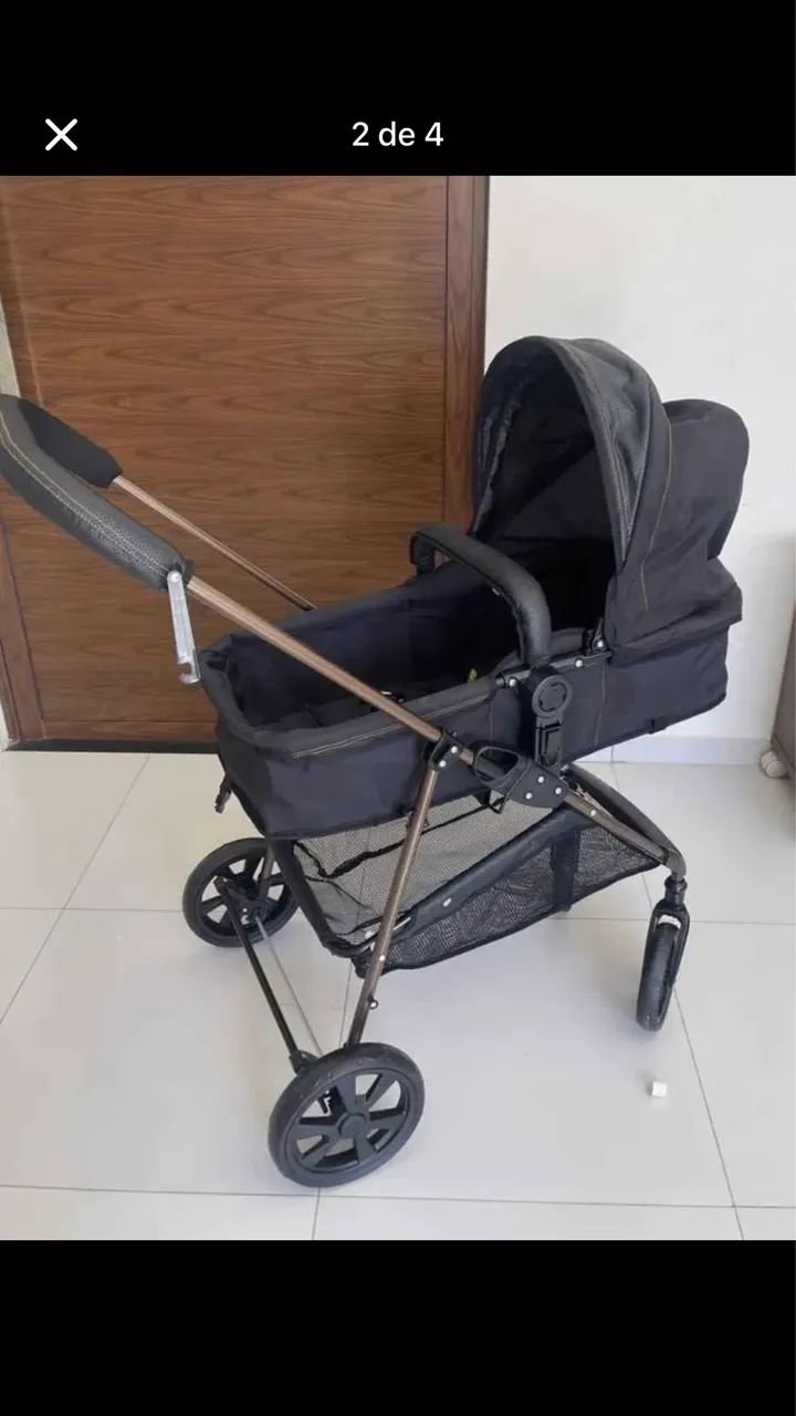 Carrinho de bebê Moisés+ bebê conforto 3em1 - Foto 3
