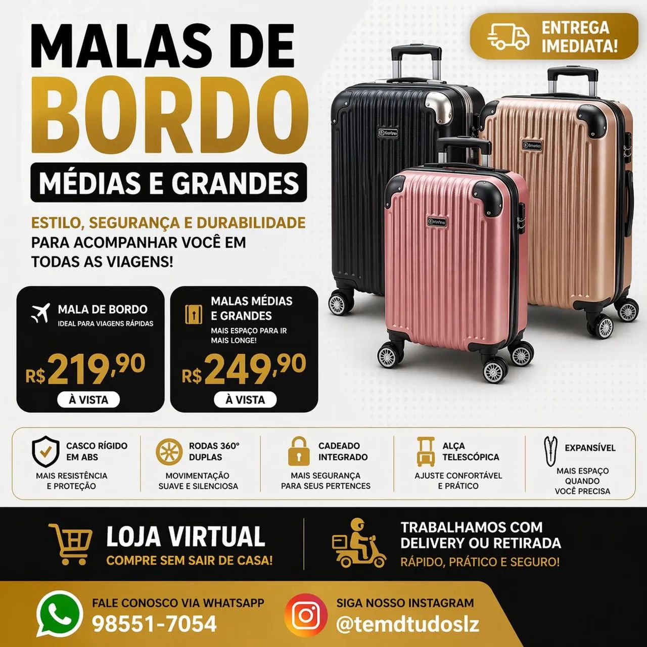 MALA DE BORDO( TEMDTUDOSLZ)