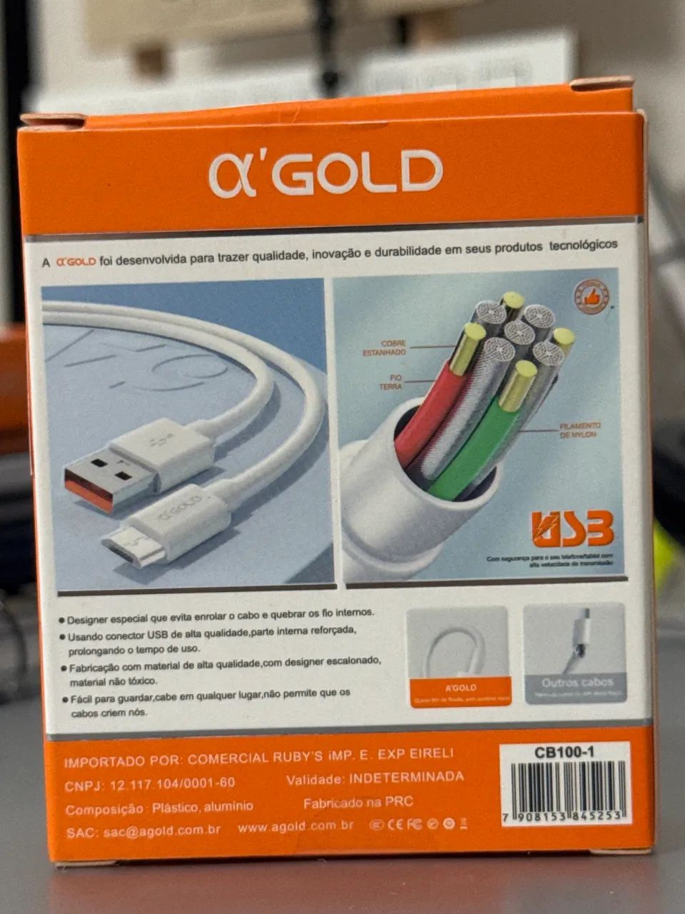 Cabo Gold USB / Micro 1Metro  - Foto 2