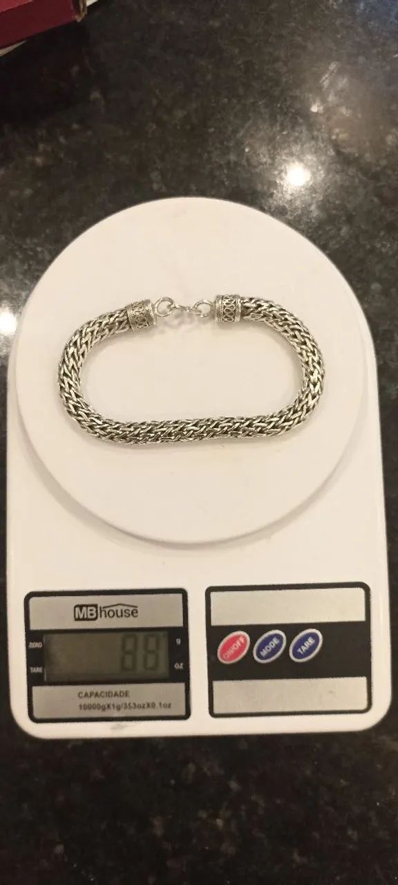 Pulseira de prata grossa raridade  - Foto 4