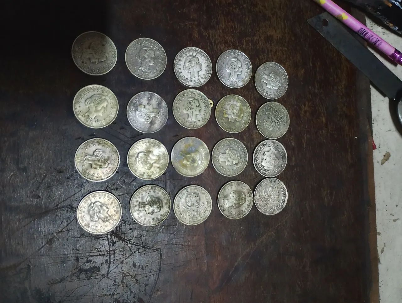 20 moedas 1000 reis 1913 de prata  - Foto 3