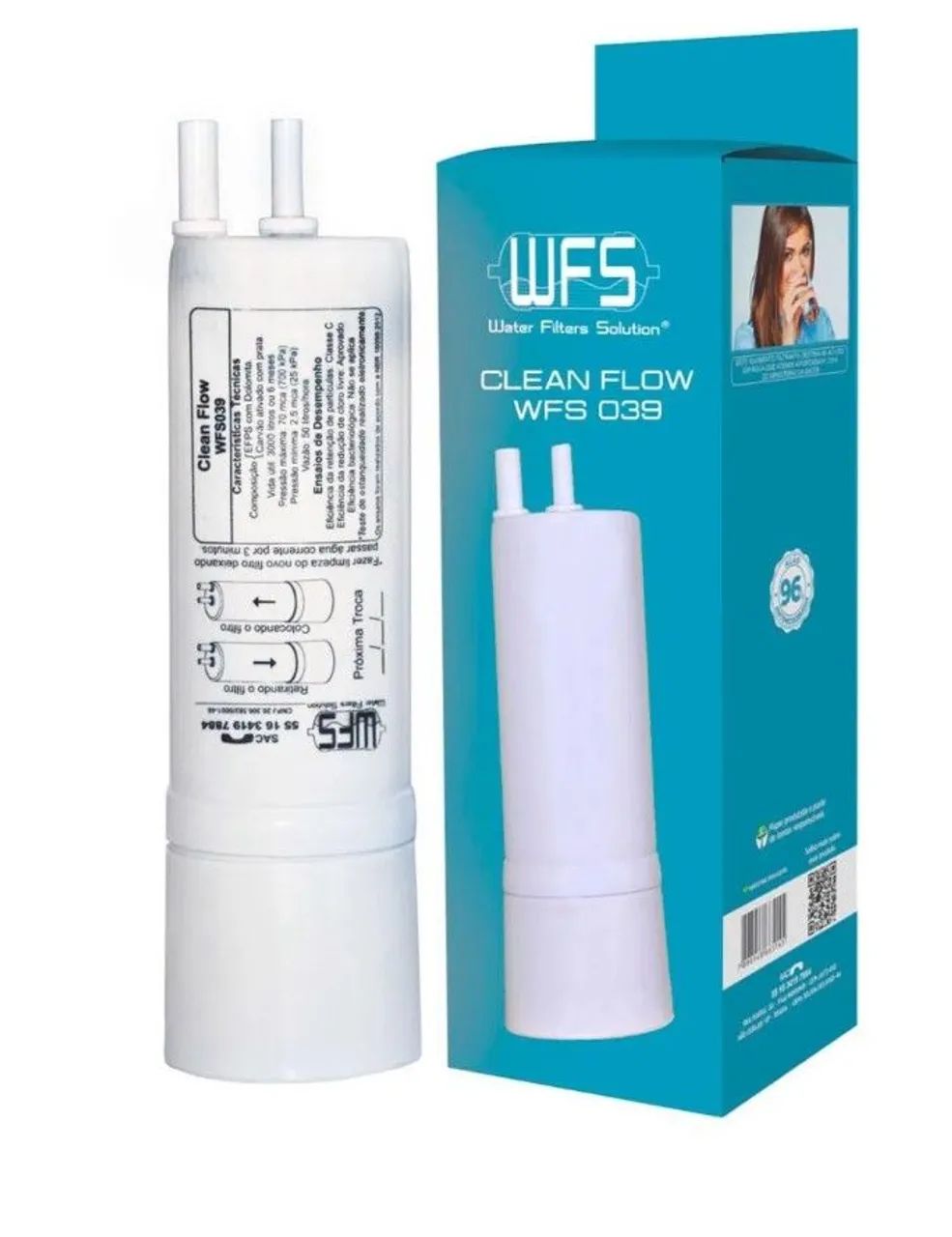 Refil clean flow wfs 039 compativel com purificador bastemp