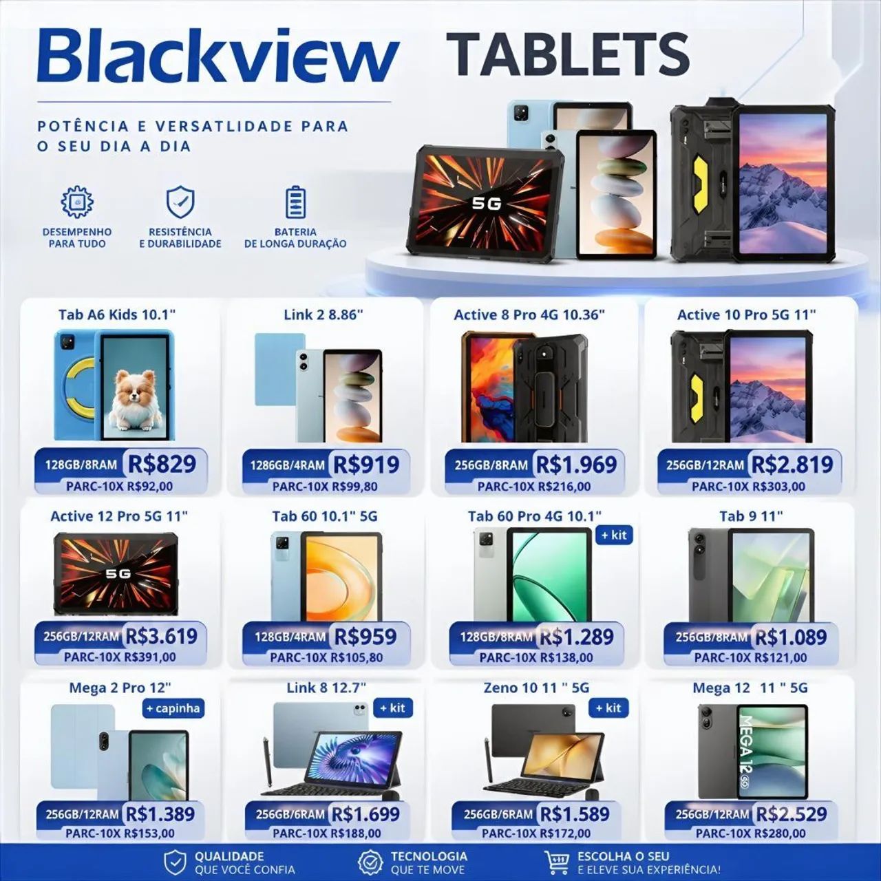 Tablet Xiaomi e Blackview! Diversos modelos com excelentes preços.  - Foto 2