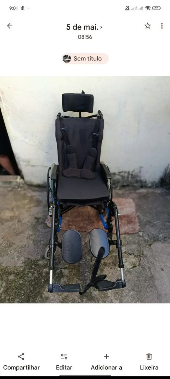 Cadeira de rodas ortobras reclinável  - Foto 2