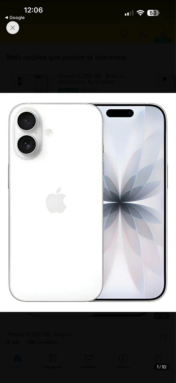 iPhone 17 lacrado! Vendo ou troco 