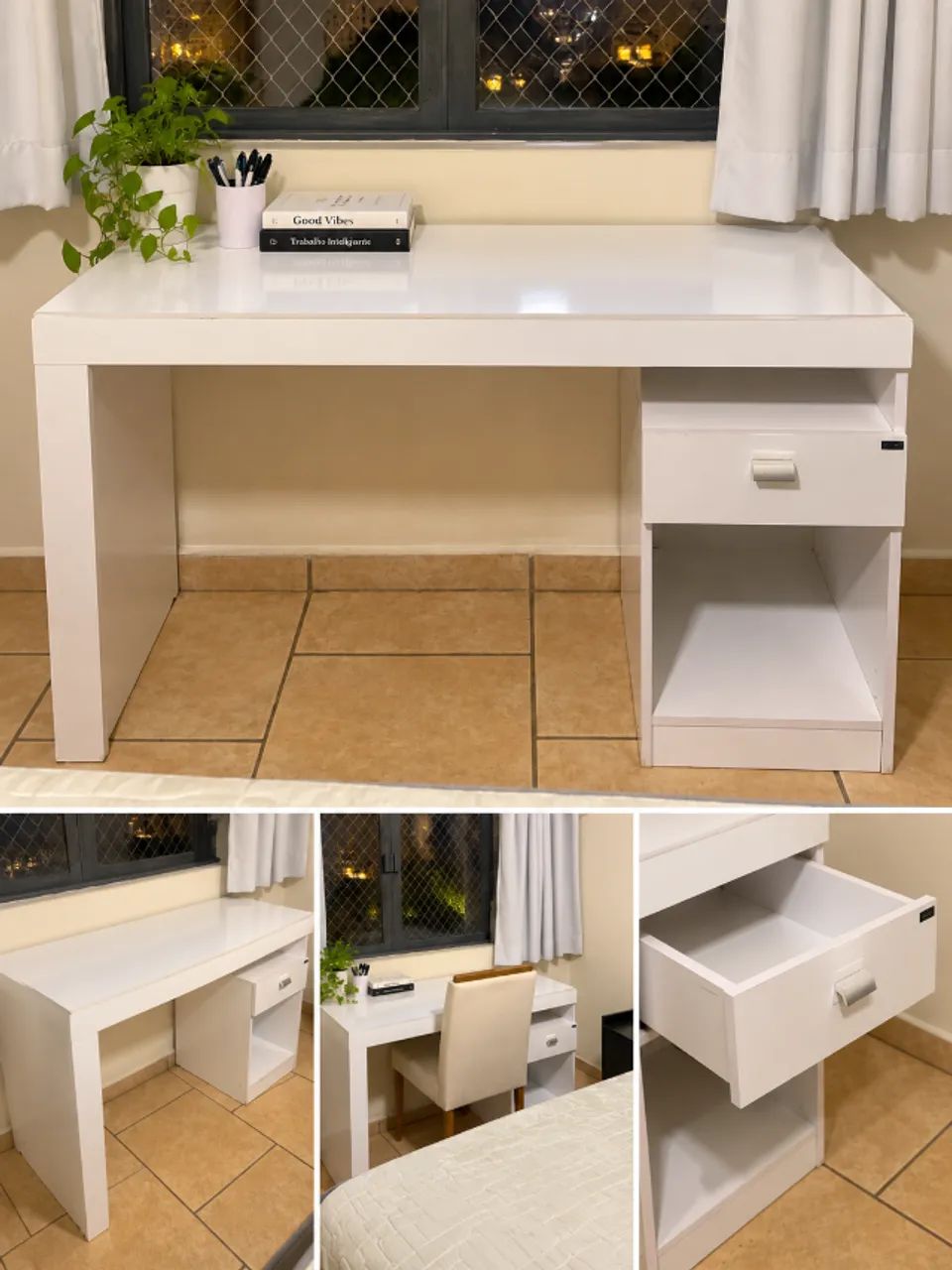 Mesa Escrivaninha Office Iara JCM - Branca