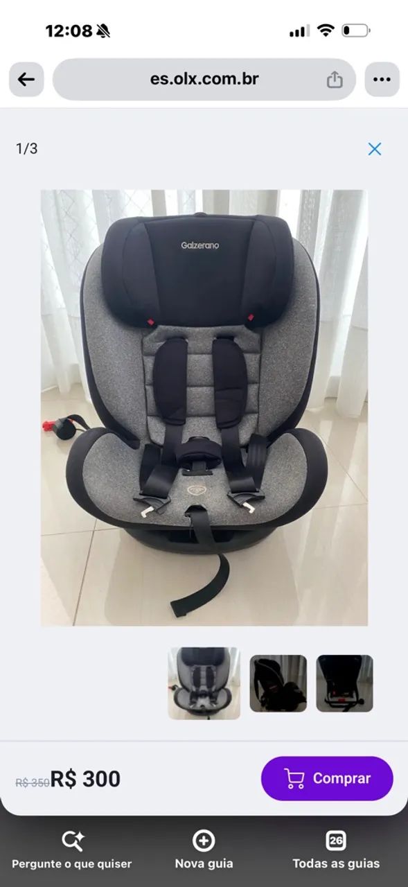 Cadeirinha de bebê galzerano 0 a 36kg - Foto 3