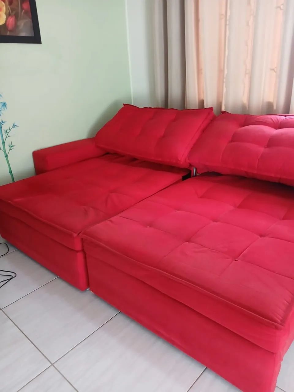 Sofá Vermelho Retrátil  - Foto 5