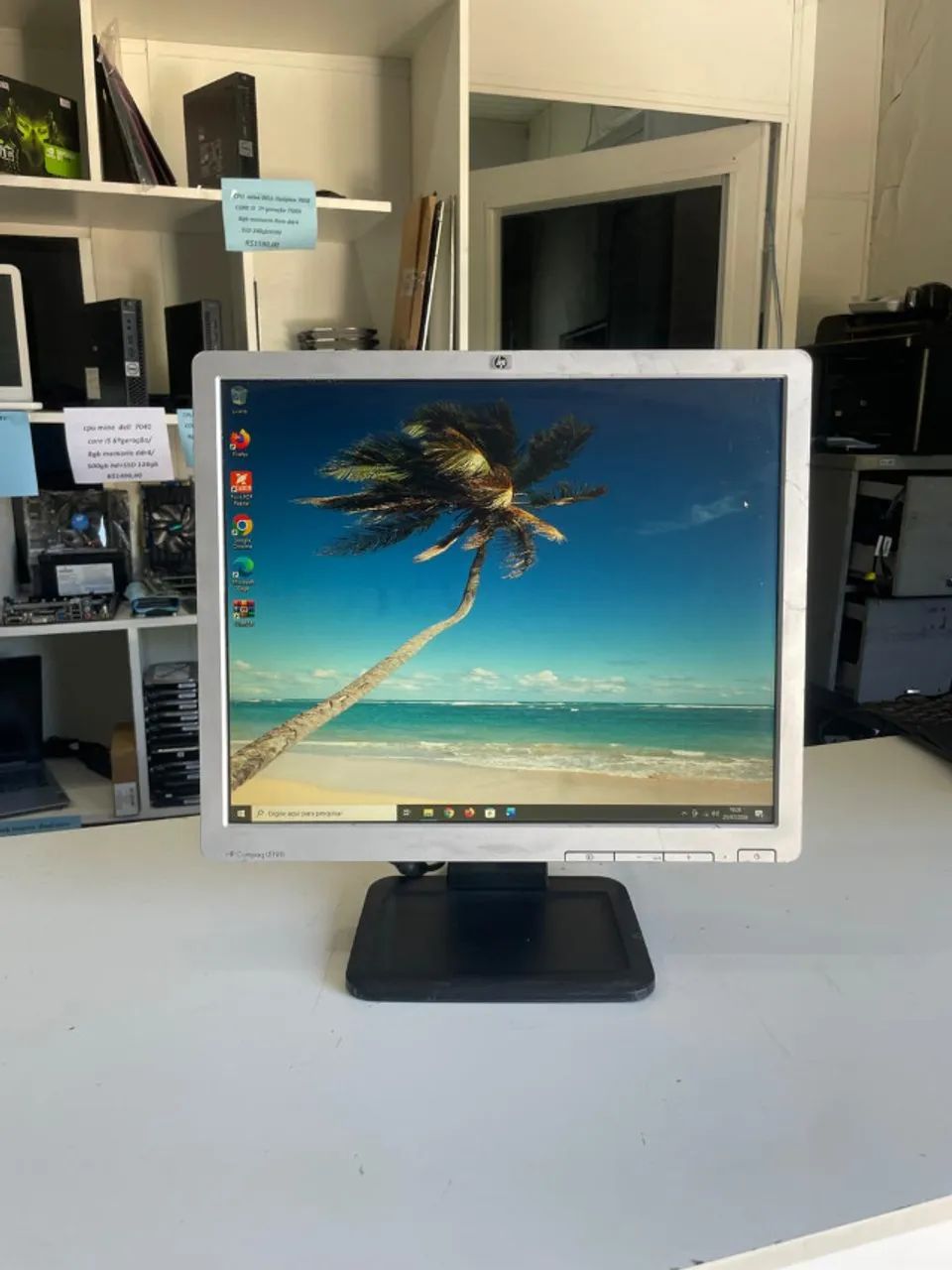 monitor 19 polegadas HP para computador/cpu/ vga/LCD/ perfeito com garantia e nf