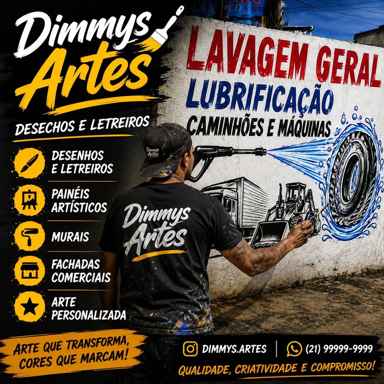Pintor letrista e desenhista 