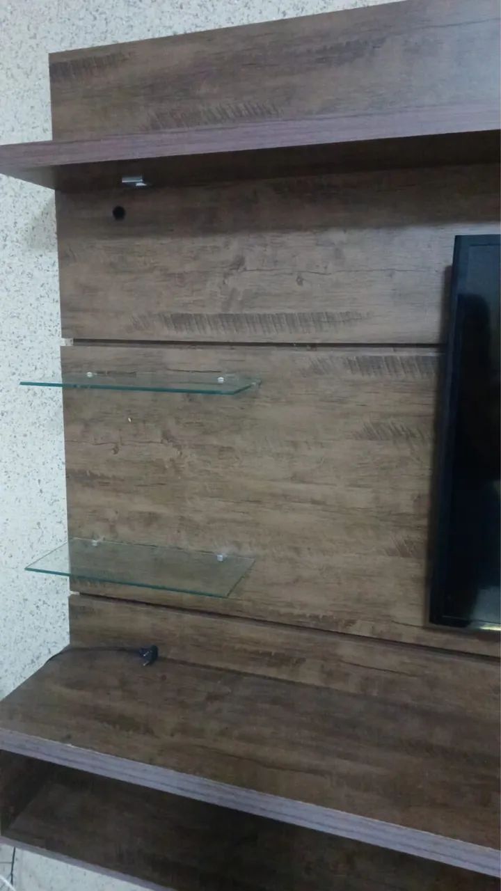 Hack de parede para Tv, com iluminação e vidros.  - Foto 2