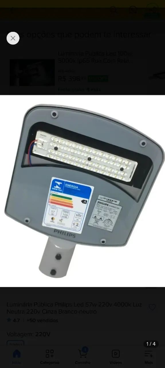 Luminária pública Philips 