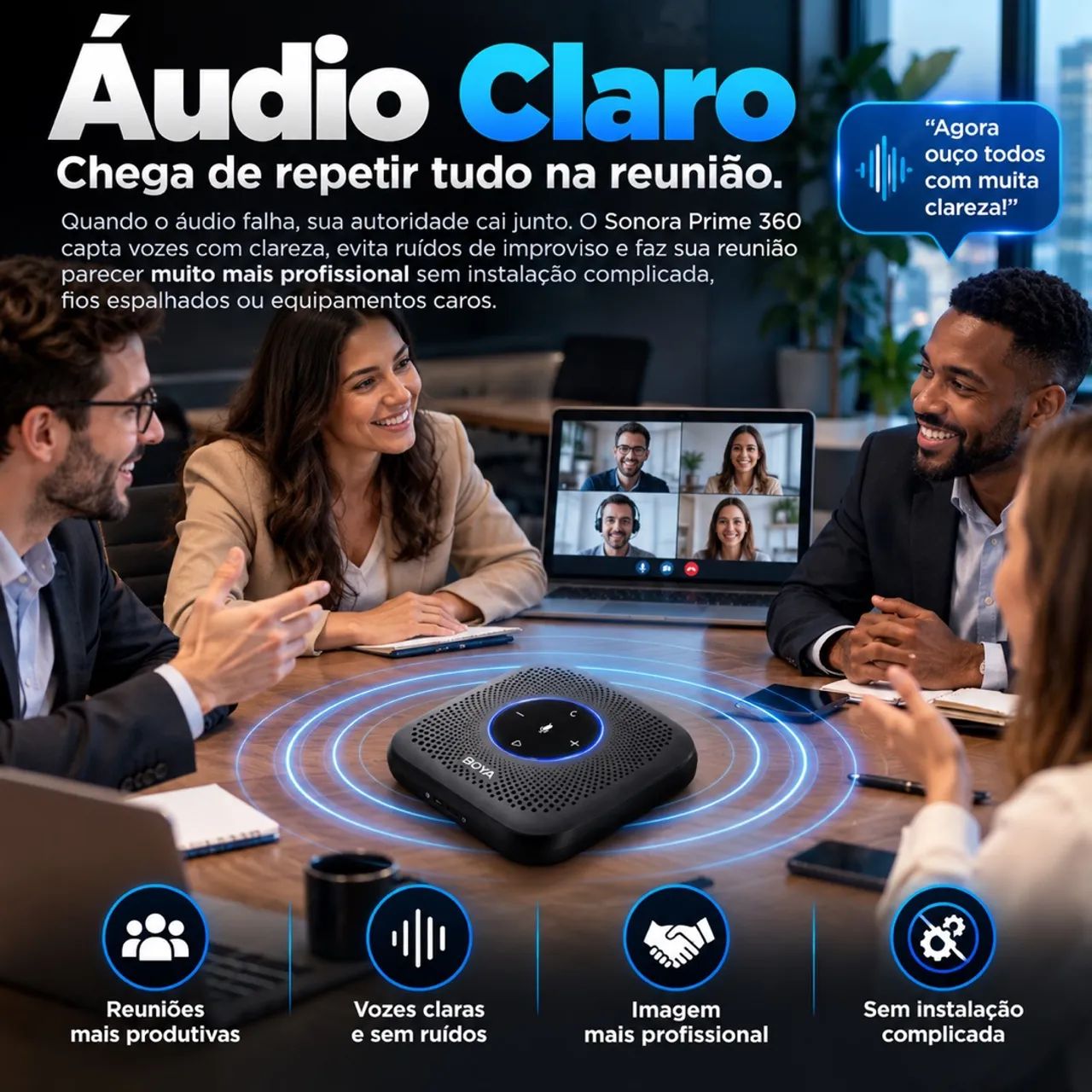 Microfone de Mesa BOYA Blobby Pro  - Foto 2
