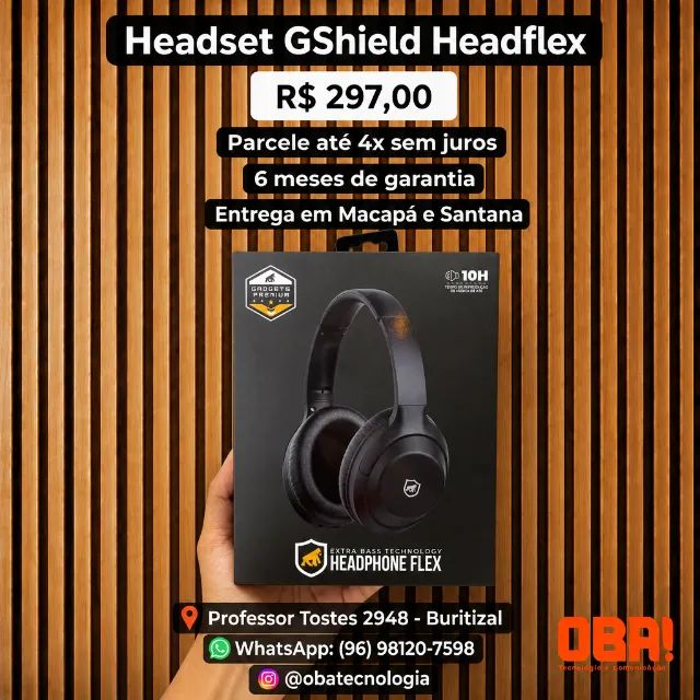  Headset Bluetooth GShield Headflex - Extra Bass 
